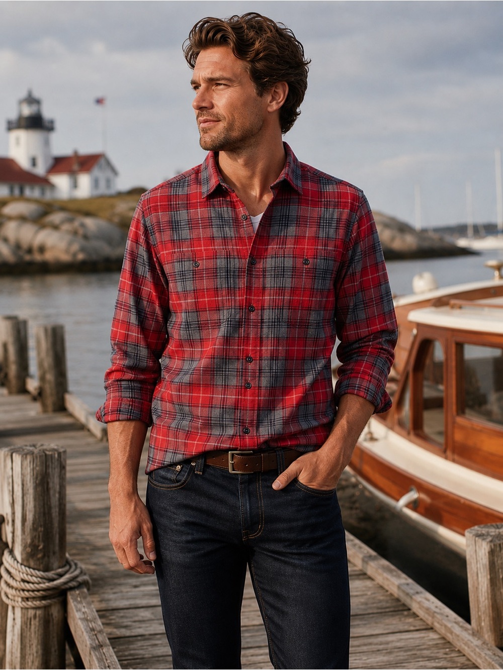 BONOBOS Plaid Flannel Button Down Shirt